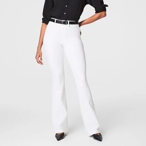 SPANX Sz Large Tall EveryWear High Rise Flare Jeans White